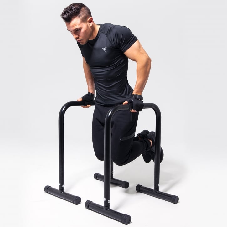 Paralette Push Up Bars Svart Blå Röd