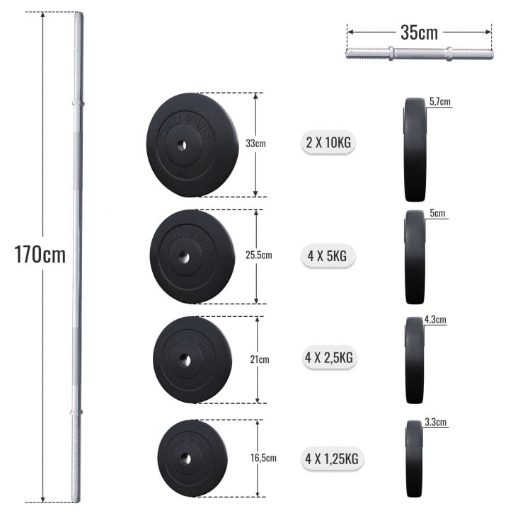 Vægtstangspakke 30 mm