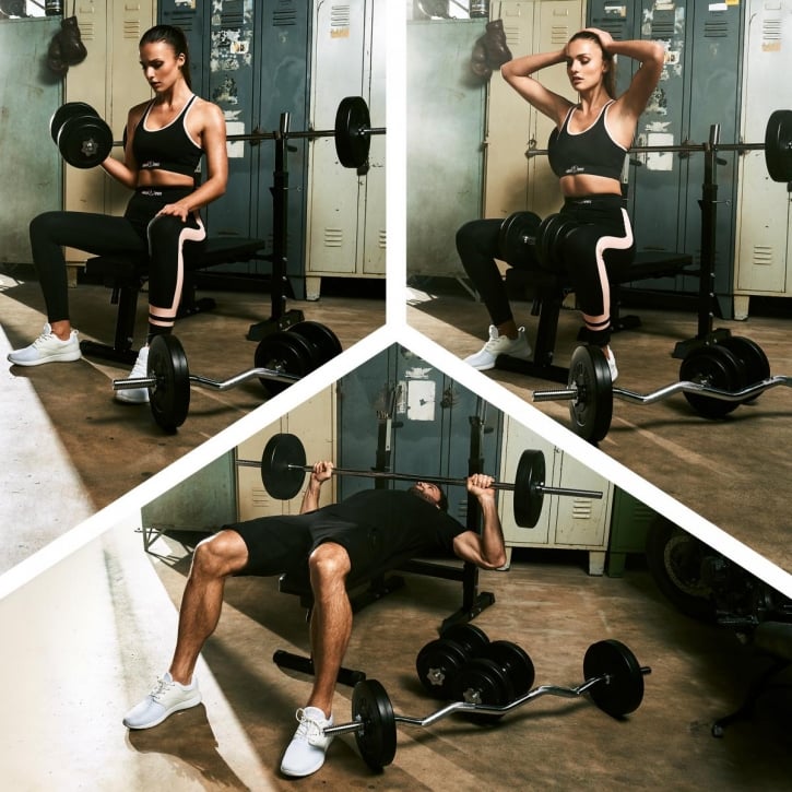 Vægtstang Curlstang Håndvægte BASIC 100 kg