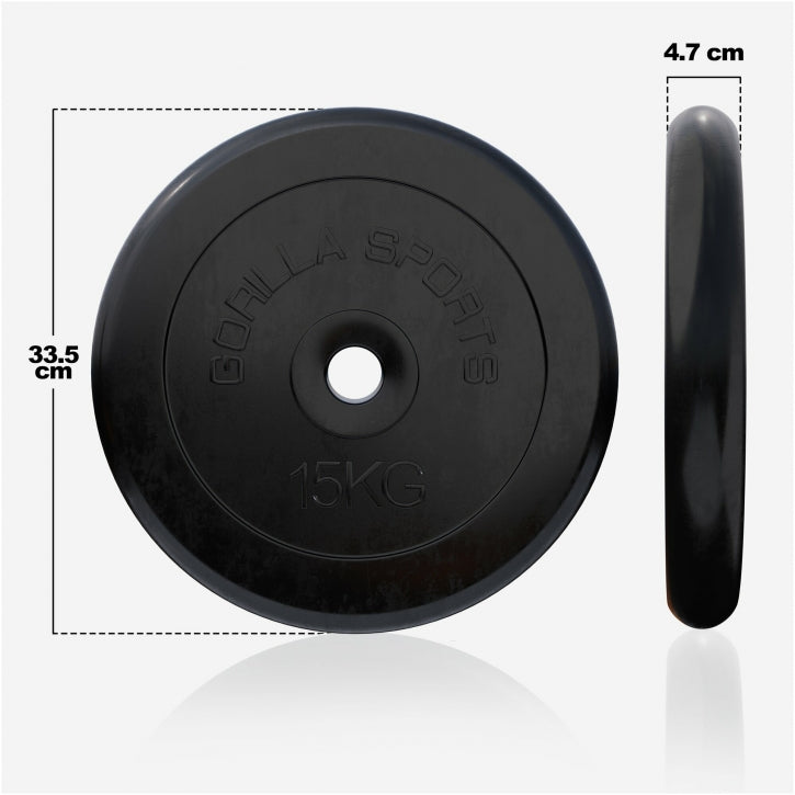 Viktskivor GUMMI Gjutjärn 2x15kg