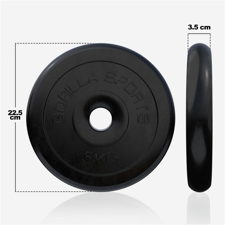Viktskivor GUMMI Gjutjärn 1,25–25kg