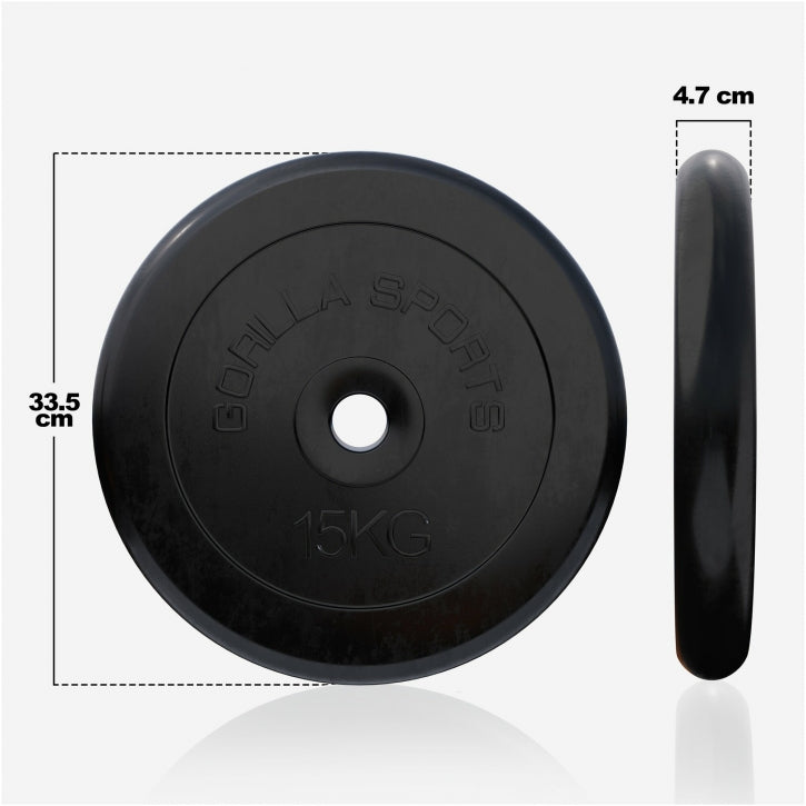 Vægtplader GUMMI Støbejern 1,25–25 kg