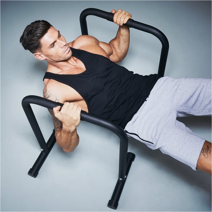 Paralette Push Up Bars Svart Blå Röd