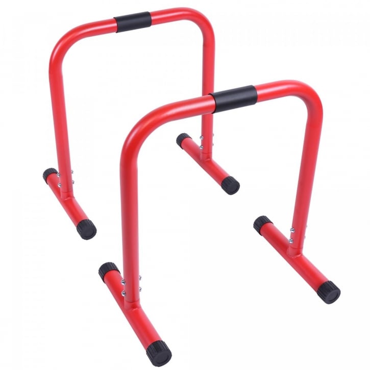 Paralette Push Up Bars Svart Blå Röd
