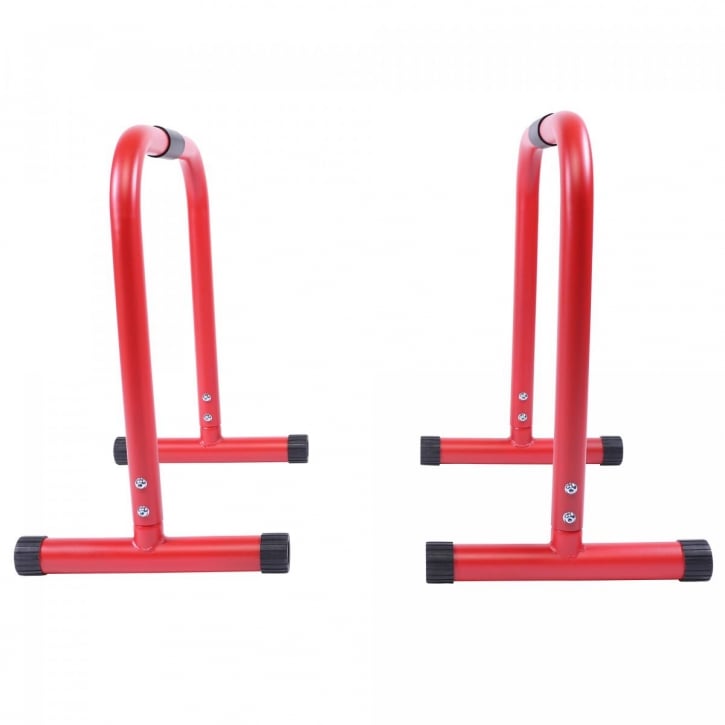 Paralette Push Up Bars Svart Blå Röd