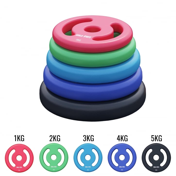 VÆGTSKIVER NEOPREN 31 MM 1-5 KG