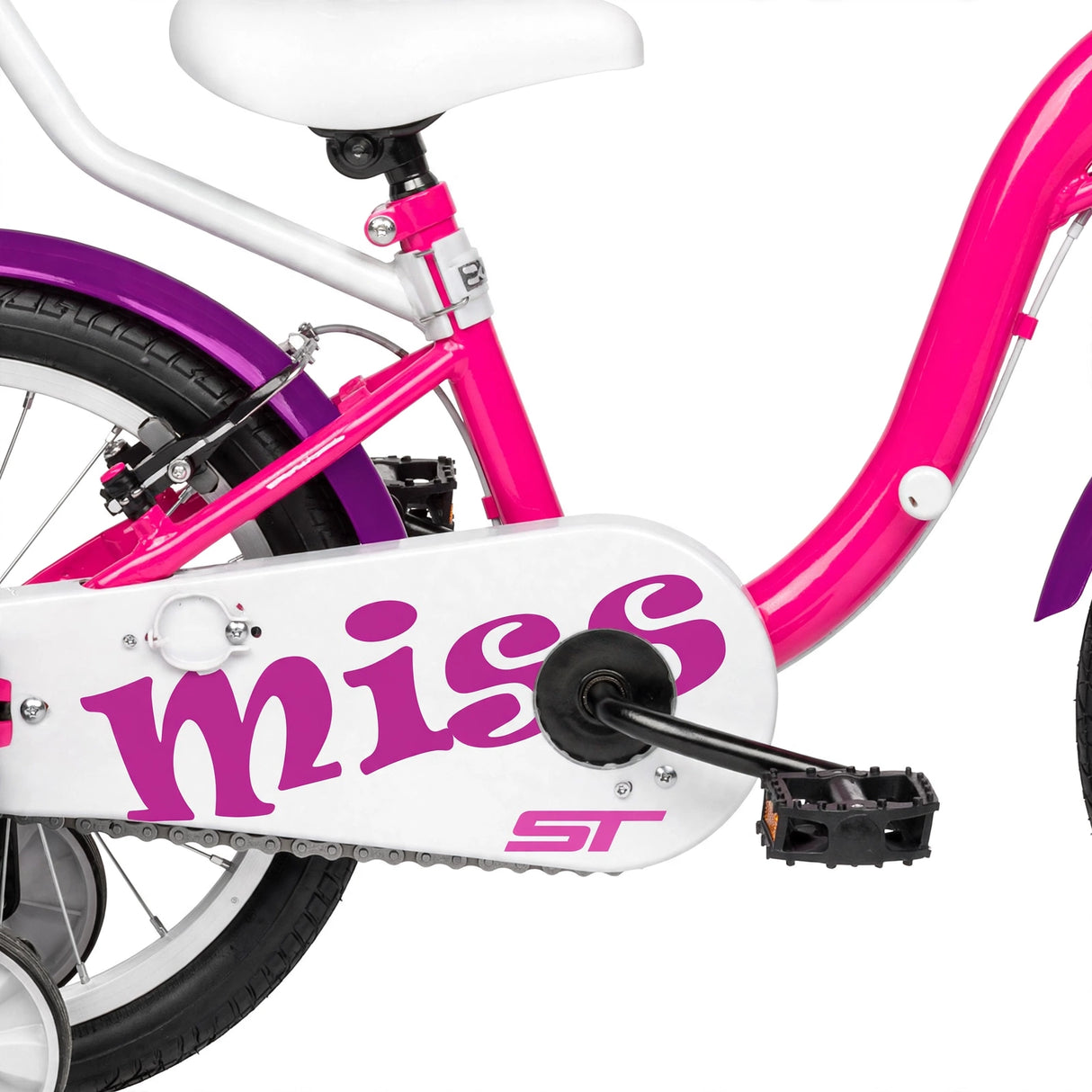 Barncykel TABOU Miss ST, 12" rosa-vit