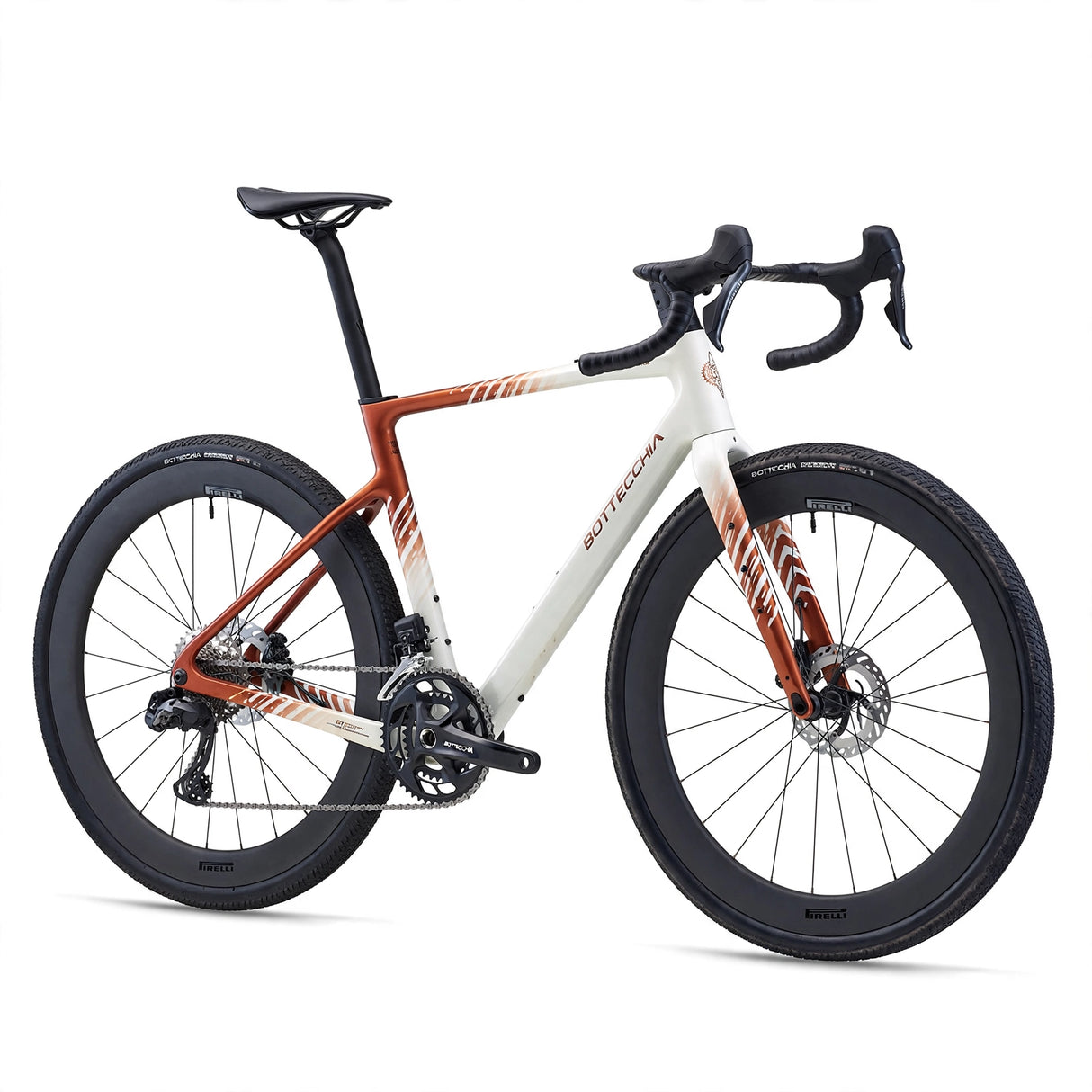 Gravelcykel BOTTECCHIA Gravel Overland - GRX825 Di2 24v - 08 Bianco Marrone