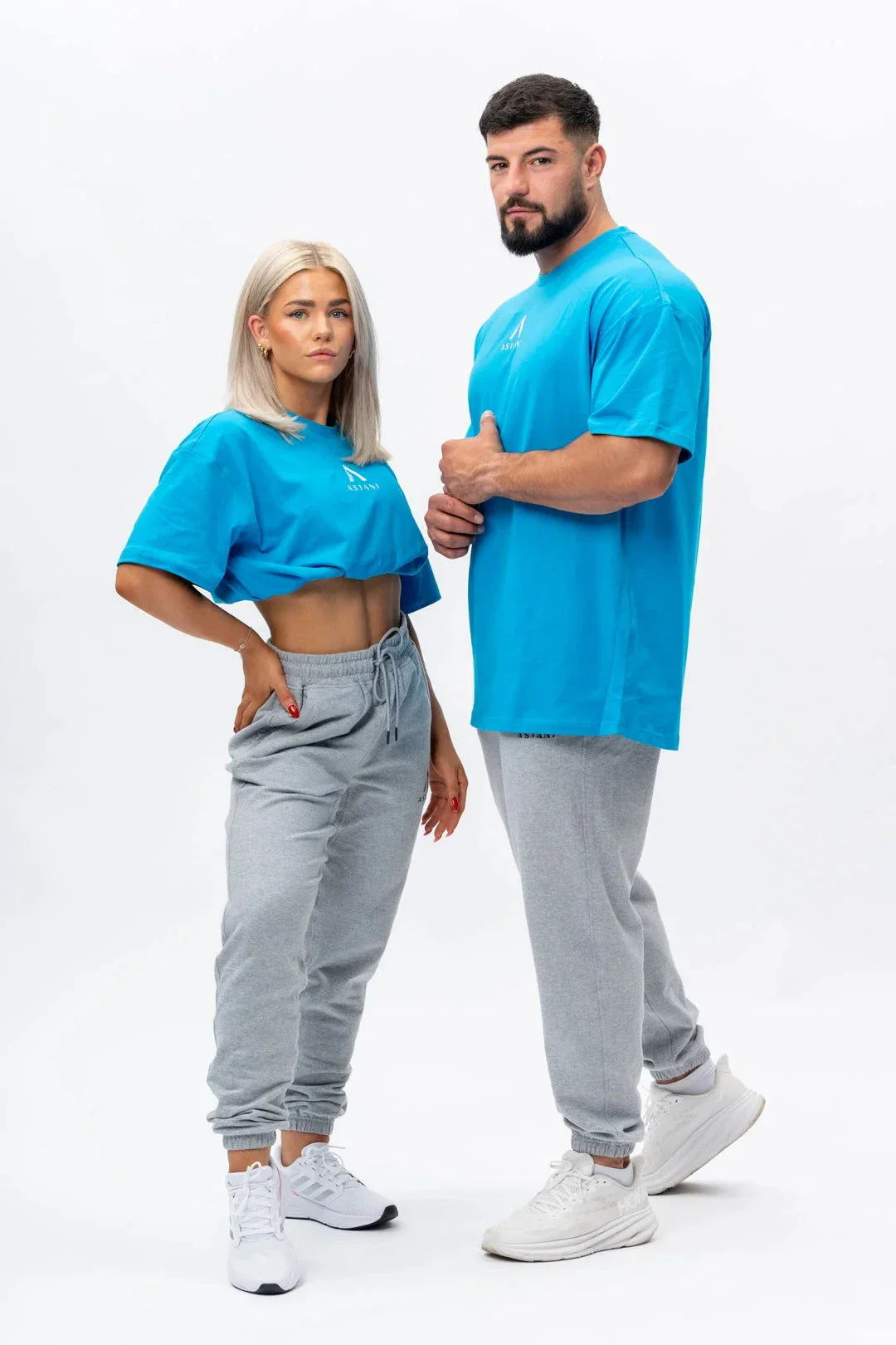 A AMPIO Oversize T Shirt - Blue - workoutbrands.com