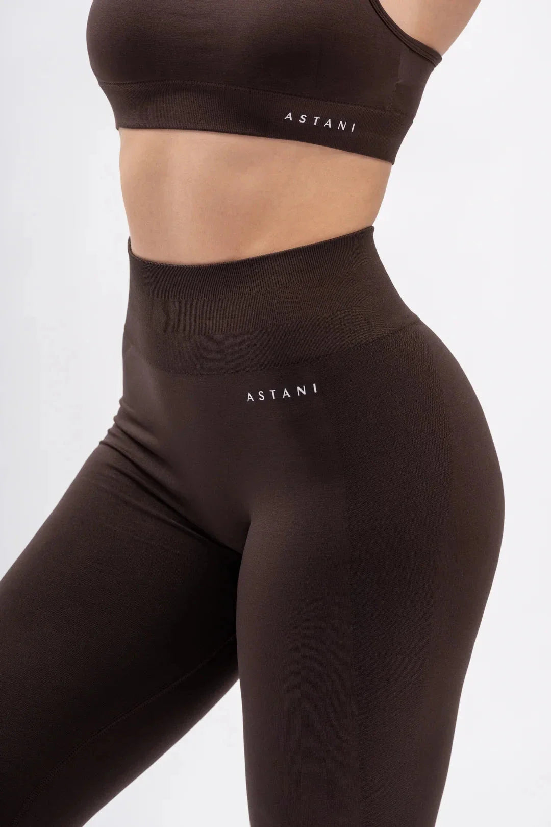 A BLISS Scrunch Tights - Dark Brown - workoutbrands.com