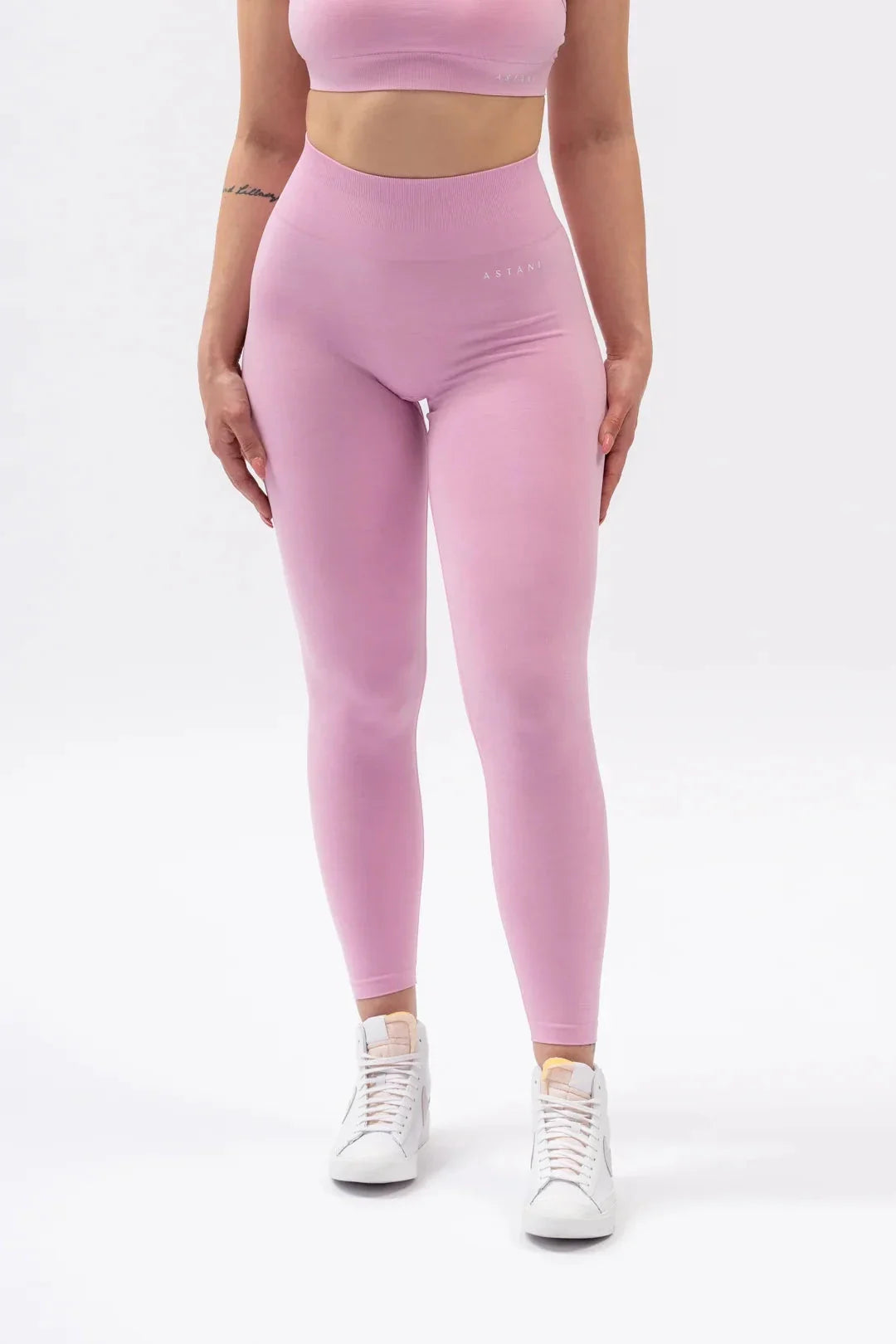 A BLISS Scrunch Tights - Pink - workoutbrands.com