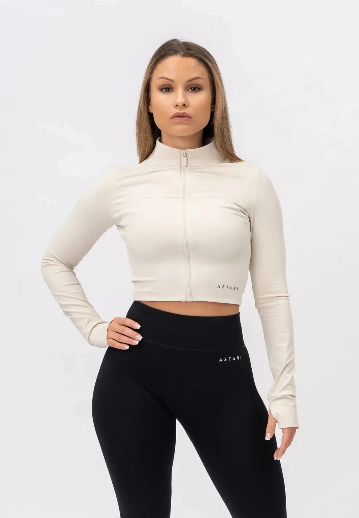 A CHIC Cropped Jacket - White - workoutbrands.com
