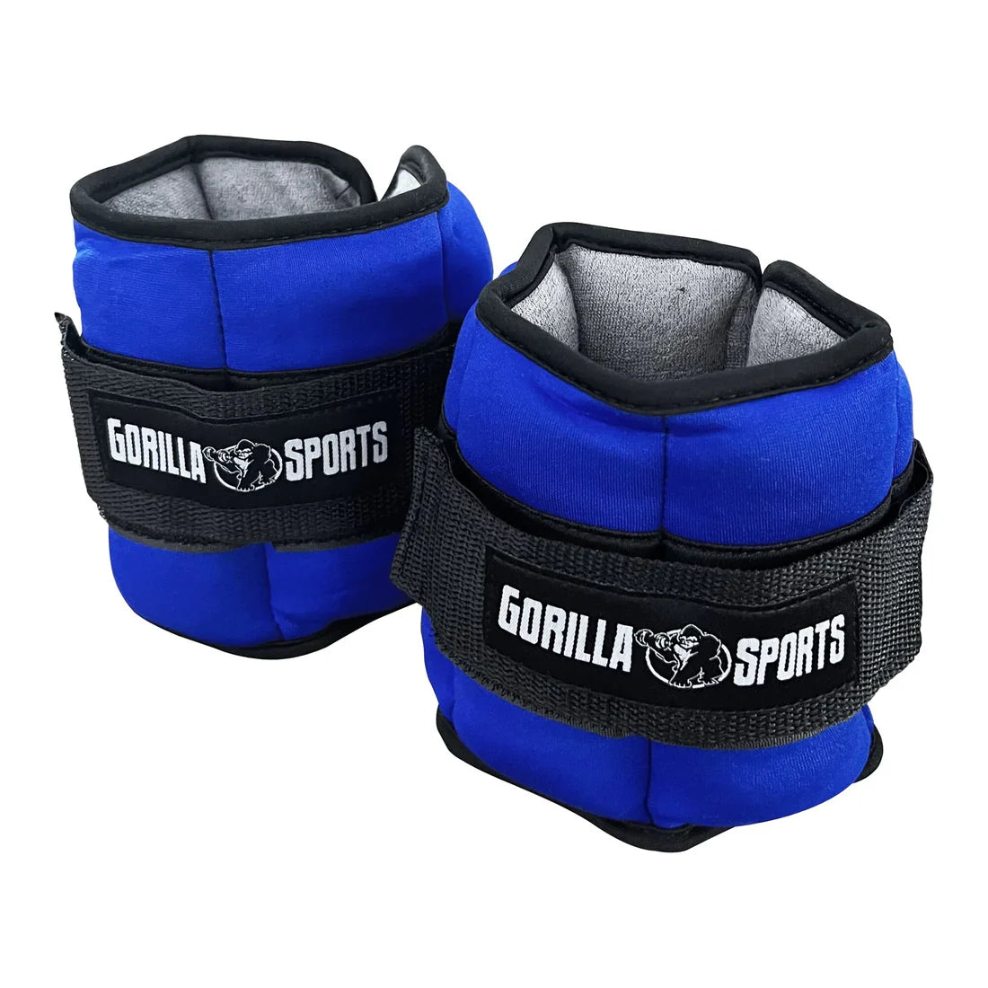 Fot och handledsvikter från gorilla sports med logga - Blå