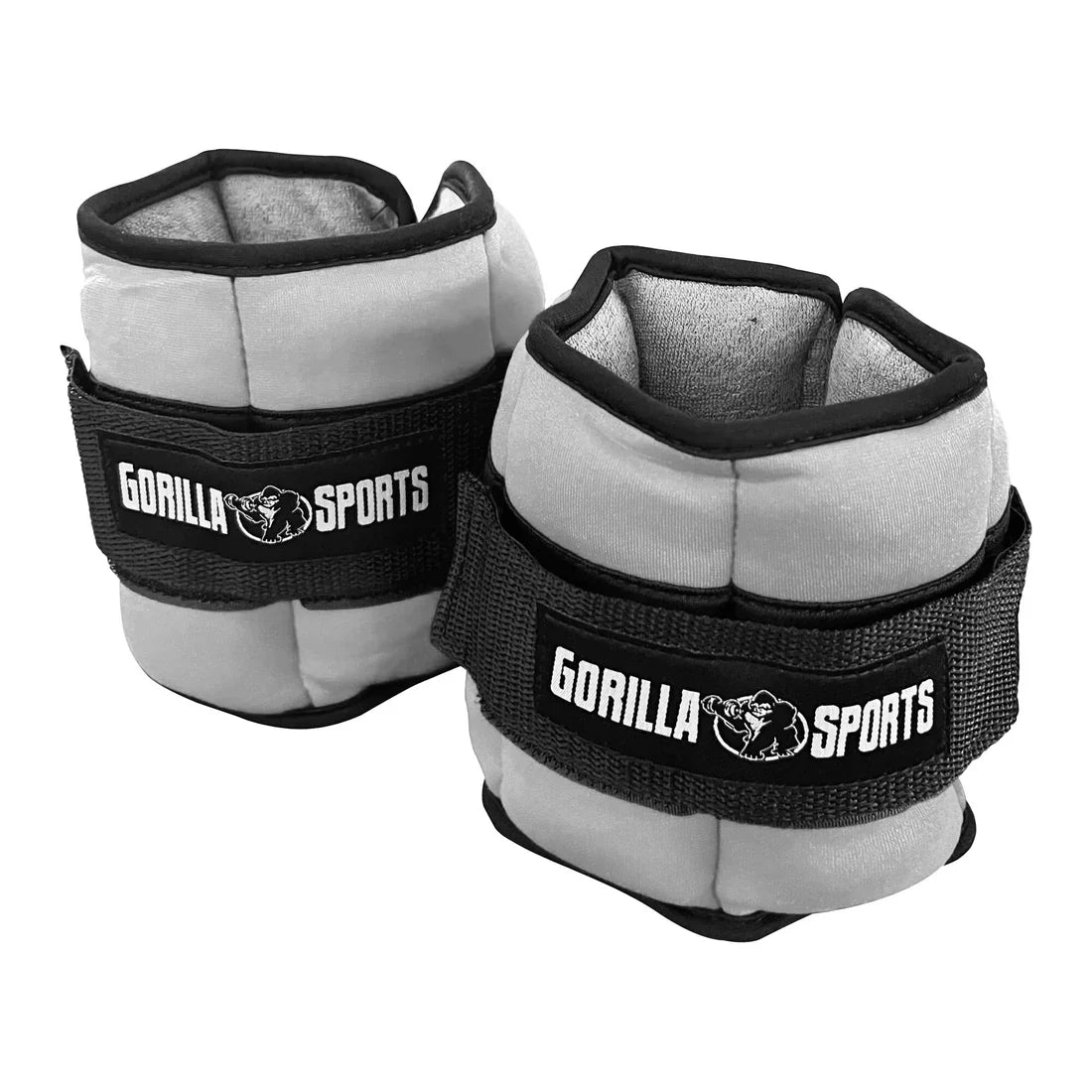 Fot och handledsvikter från gorilla sports med logga - Grå