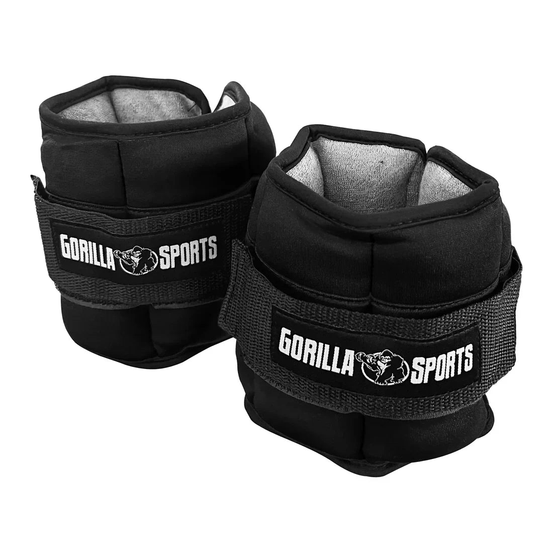 Fot och handledsvikter från gorilla sports med logga - svart