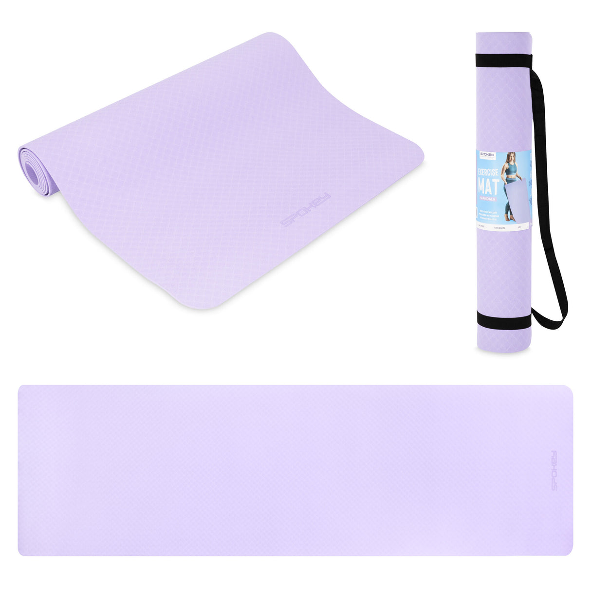 Yogamåtte SPOKEY Mandala, lilla