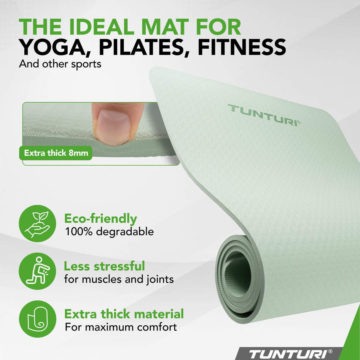 Yogamatta Tunturi Yogamat 8mm, Mint
