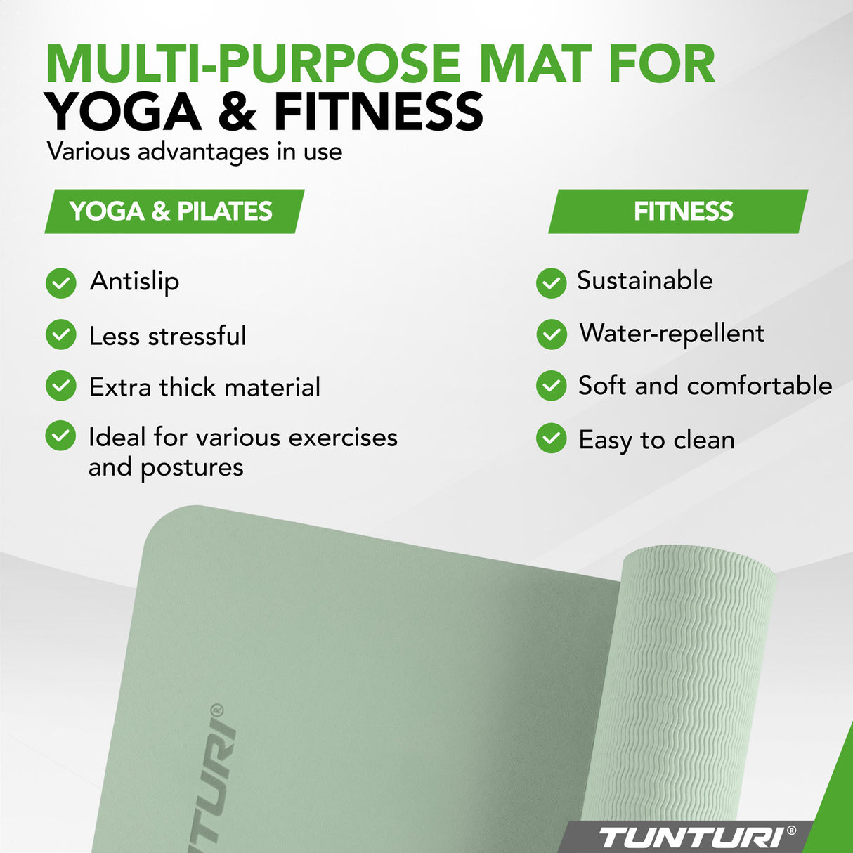 Yogamatta Tunturi Yogamat 8mm, Mint