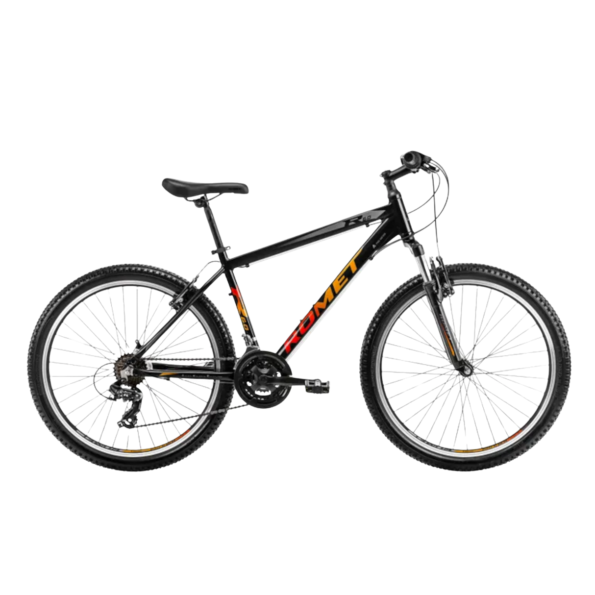 Ungdomscykel ROMET Rambler R6.0, 26" svart-orange-röd