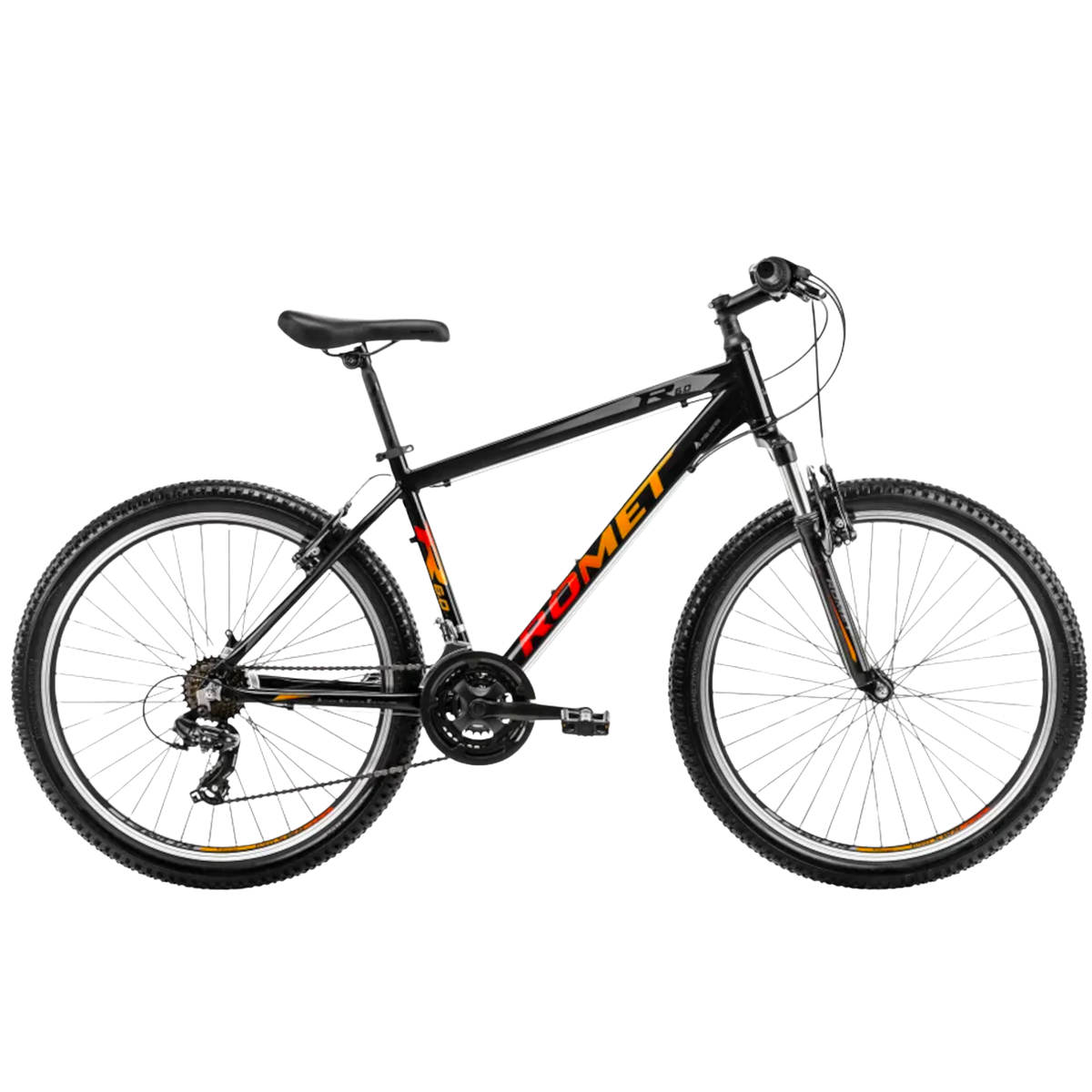 Cykel ROMET Rambler R6.0, 26" svart-orange-röd