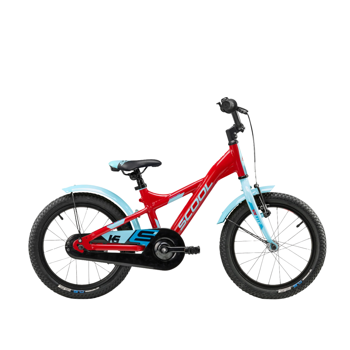 Børnecykel S'COOL XXlite, 16" rød/lyseblå
