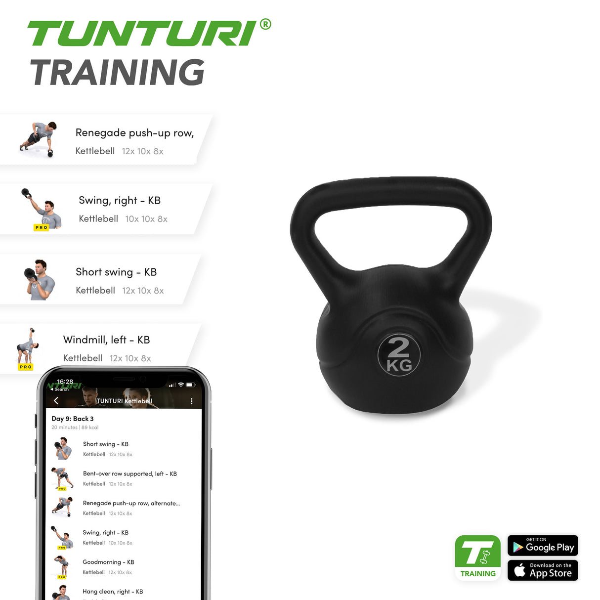 TUNTURI PE Kettlebell 2kg