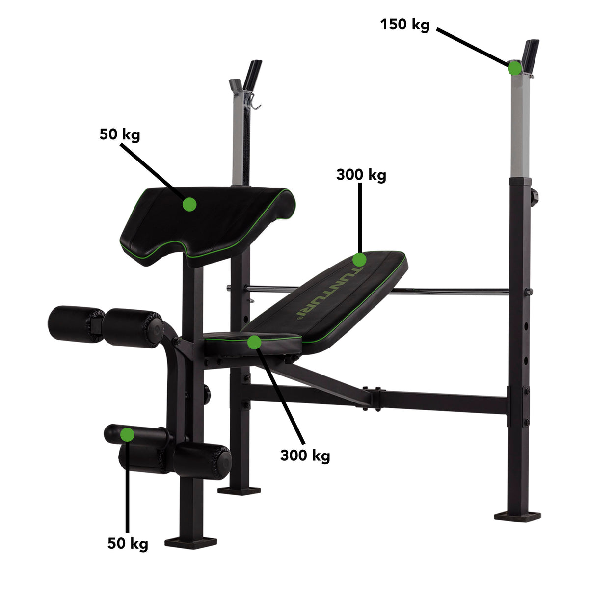 Træningsbænk Tunturi WB60 Olympic Width Weight Bench