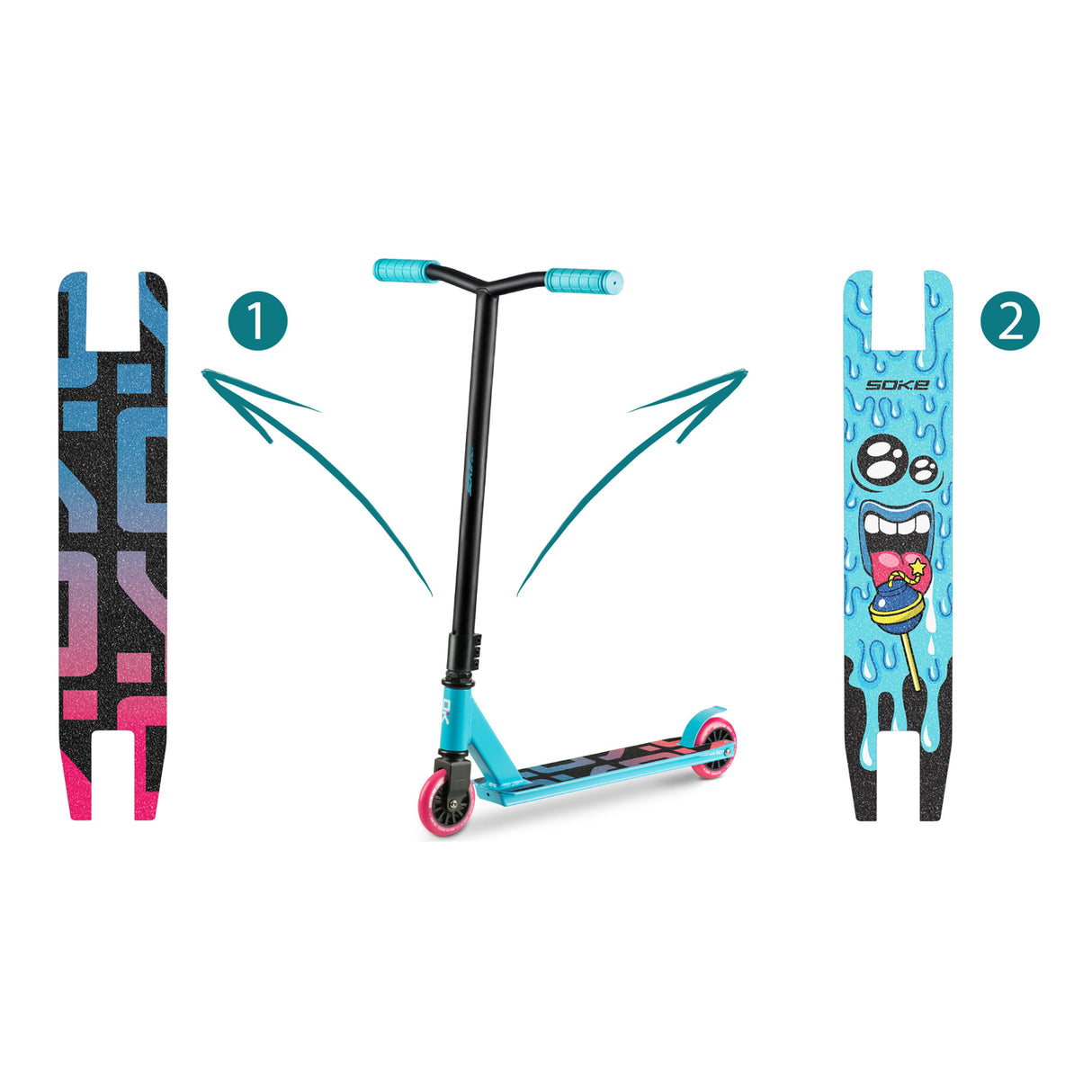Stuntsparkcykel SOKE GO! Turkos