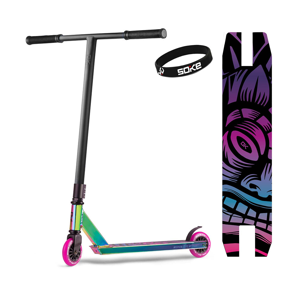 Trickscooter SOKE EVO, svart-lila