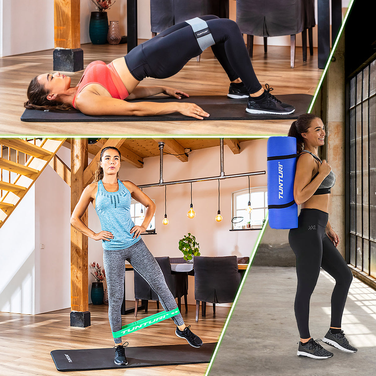 Gymnastikmatta TUNTURI Fitnessmat NBR, blå