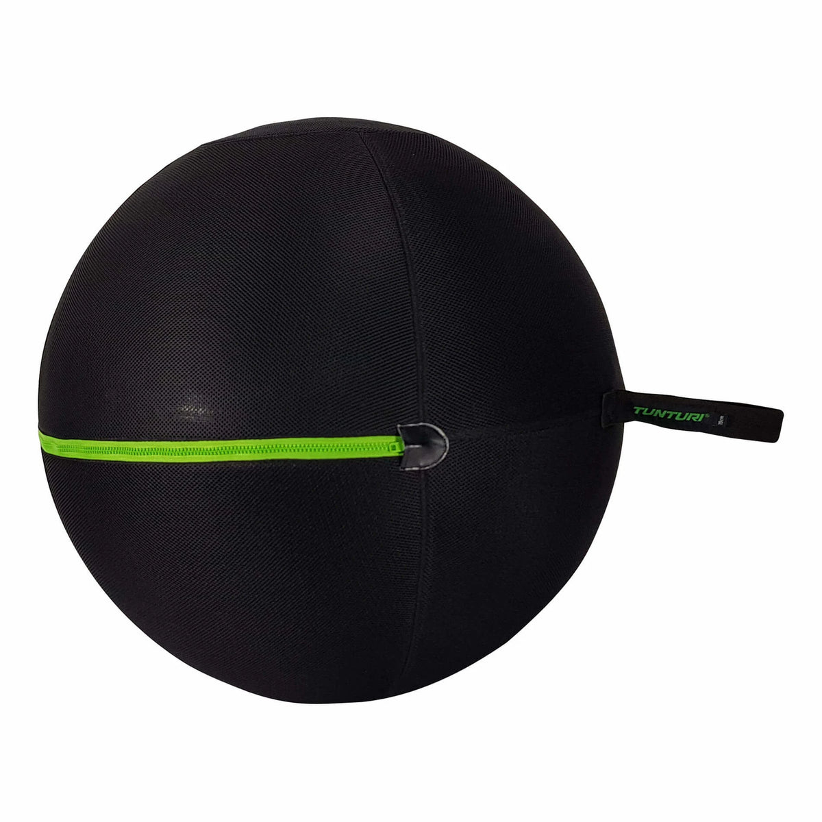 Gymbollbetræk TUNTURI Gymball Cover 75cm, med grøn lynlås