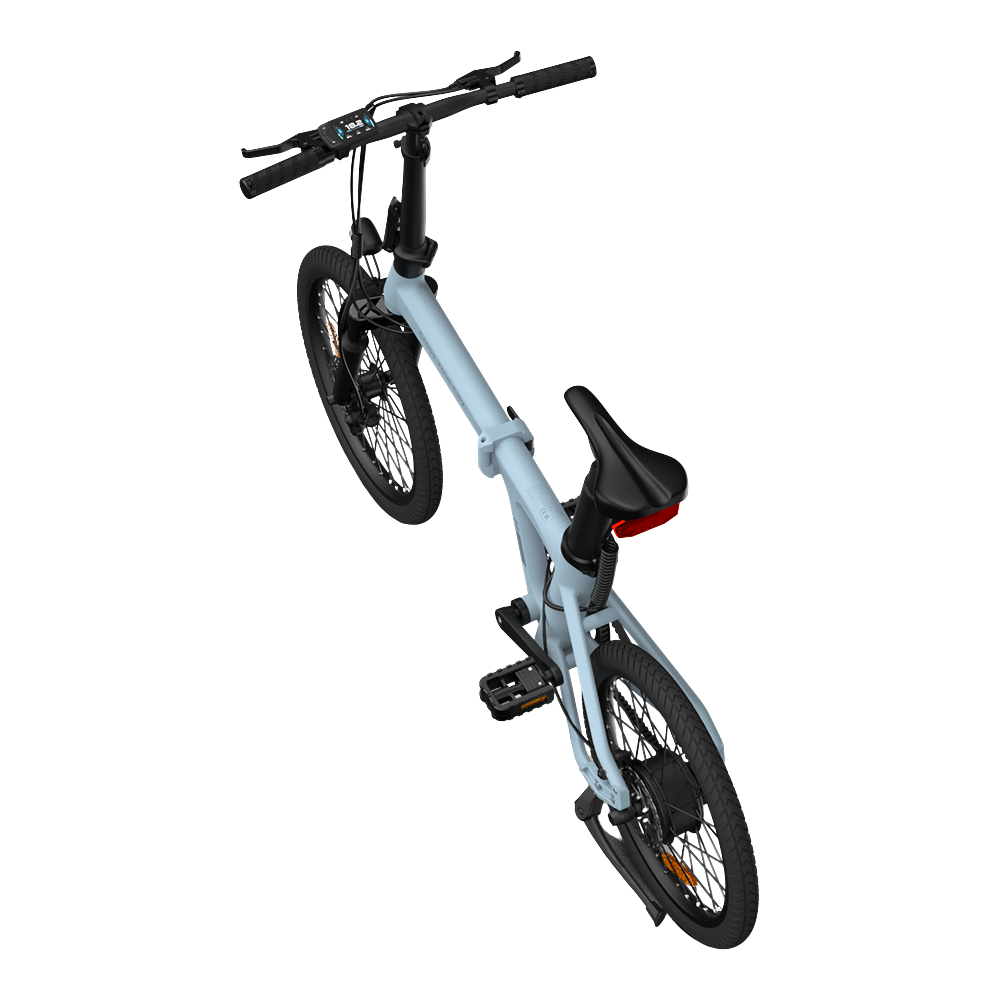 Hopfällbar elcykel ADO A20S AIR med fjädring fram, blå