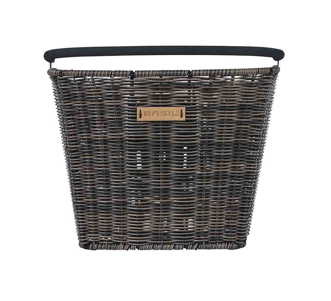 Cykelkorg fram Basil Bremen Rattan Look KF, löstagbar