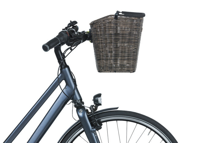 Cykelkorg fram Basil Bremen Rattan Look KF, löstagbar