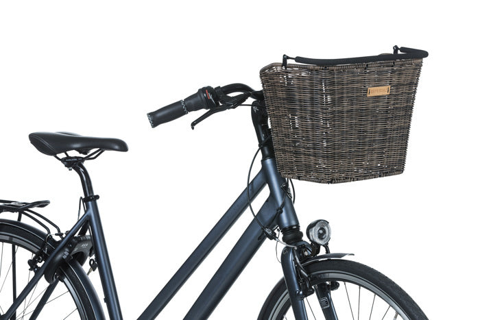 Cykelkorg fram Basil Bremen Rattan Look KF, löstagbar