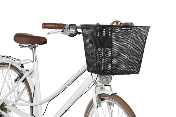 BASIL Bilbao cykelkurv til front, uden håndtag, sort