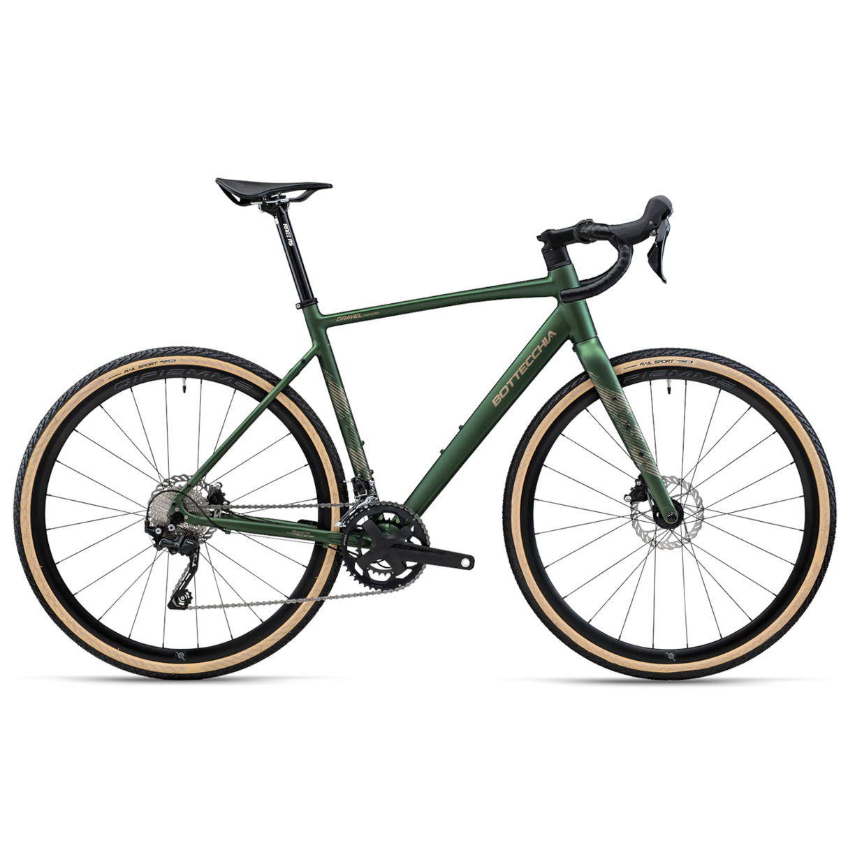 Gravelcykel BOTTECCHIA Gravel Monster - GRX610 12s - C46 Matt Grön