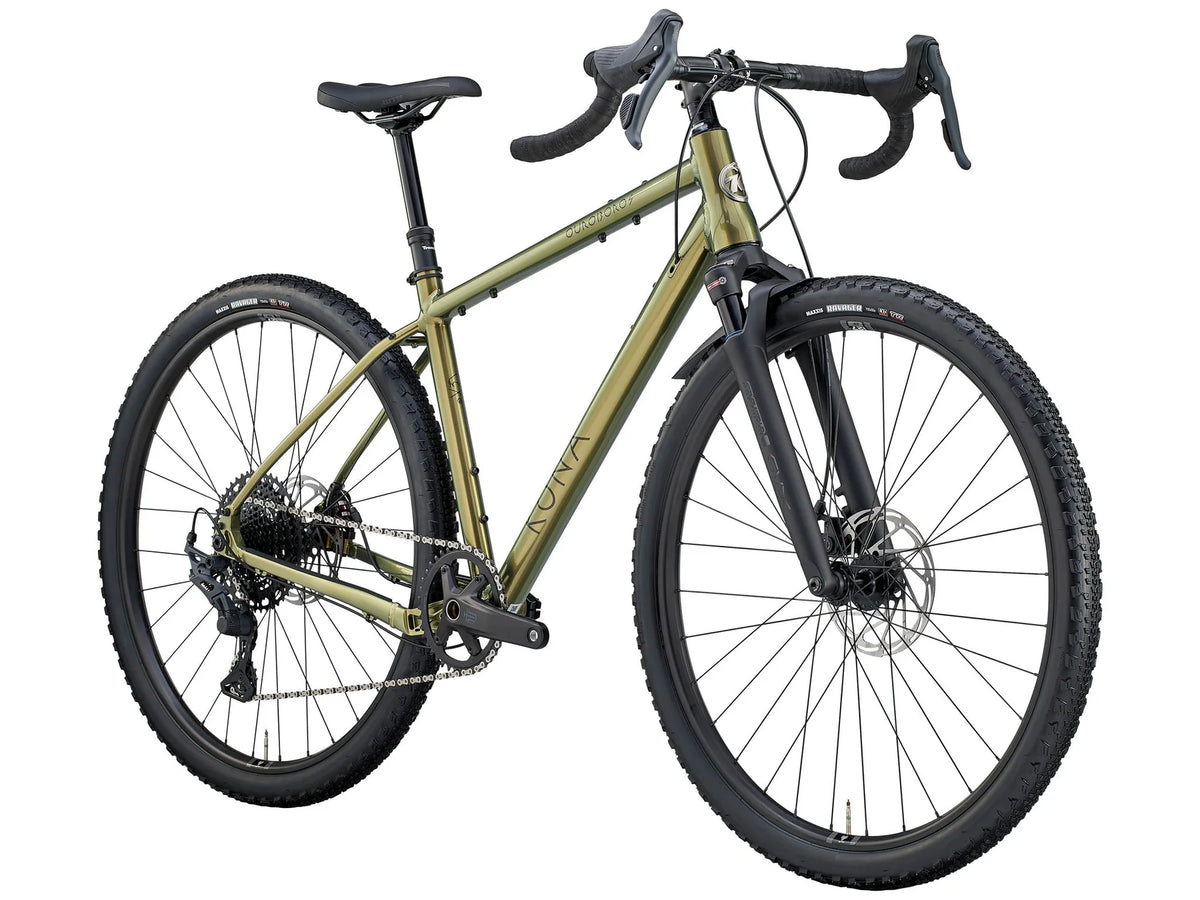 Gravelbike KONA Ouroboros AL, Gloss Metallic Turismo Olive (Grön)