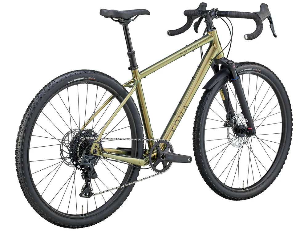 Gravelbike KONA Ouroboros AL, Gloss Metallic Turismo Olive (Grön)
