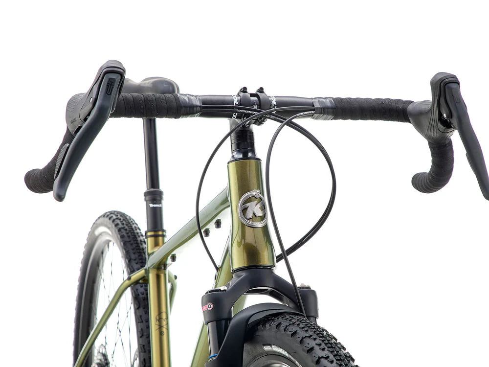 Gravelbike KONA Ouroboros AL, Gloss Metallic Turismo Olive (Grön)