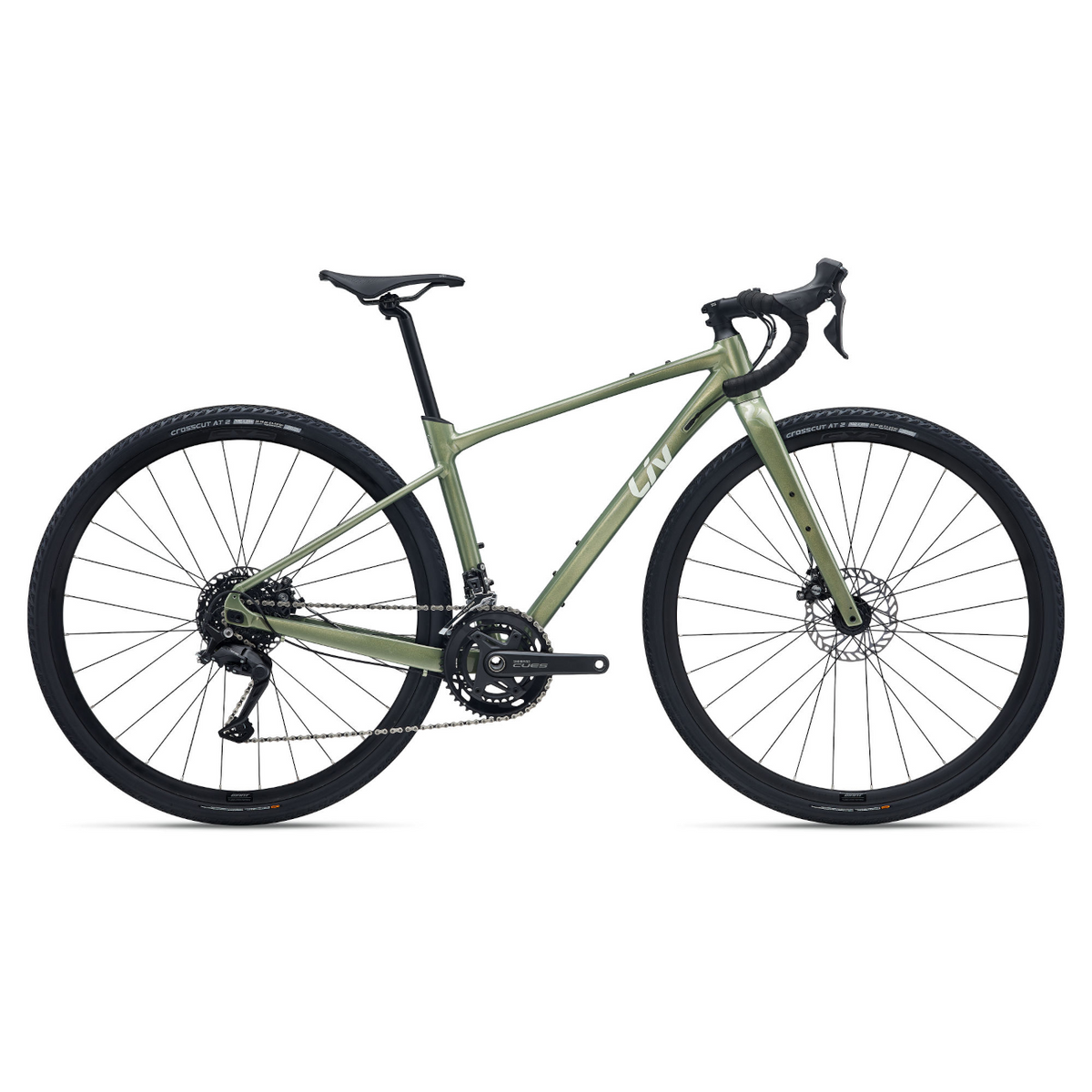 Gravelcykel til damer LIV Devote 2, Gleaming Olive