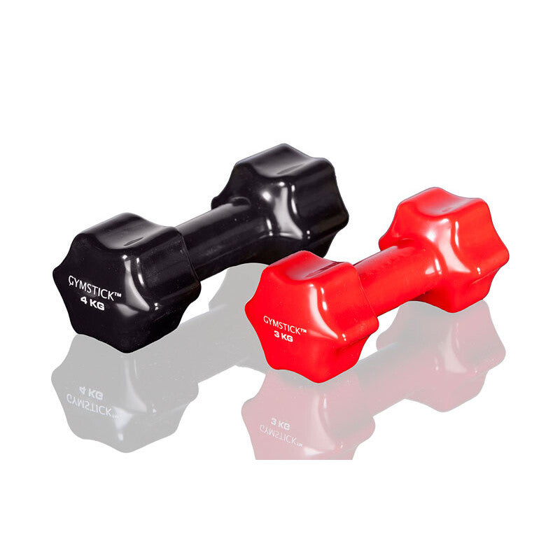 Hantel GYMSTICK Studio hantel 3 kg, röd