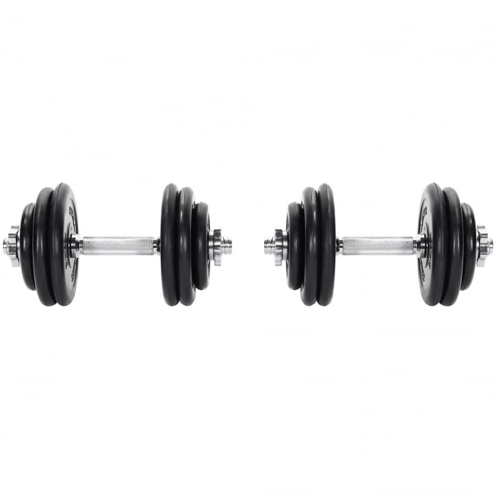 Hantlar GUMMI Gjutjärn 2x15kg
