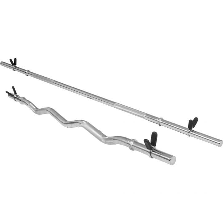 Vægtstang Og Curlstang Med Fjedrelåse