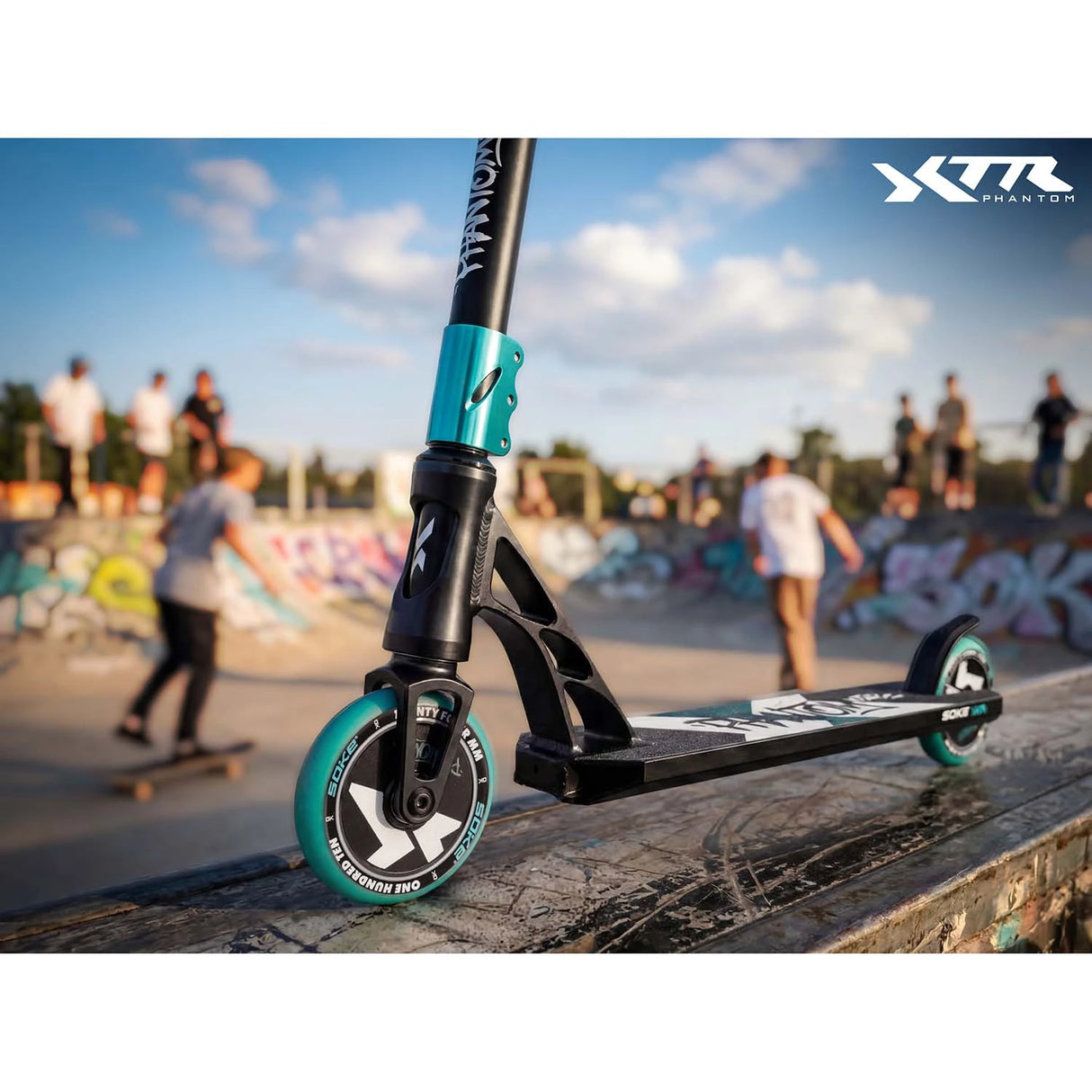 Stuntsparkcykel SOKE XTR, svart-turkos