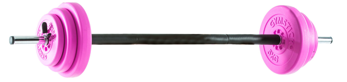 Lyftstångsset GYMSTICK Pump Set 20 kg rosa