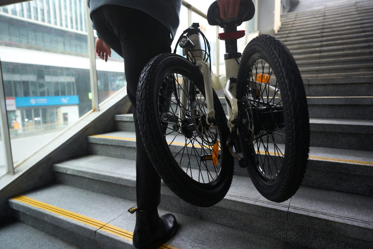 Hopfällbar elcykel ADO A20 AIR, grå