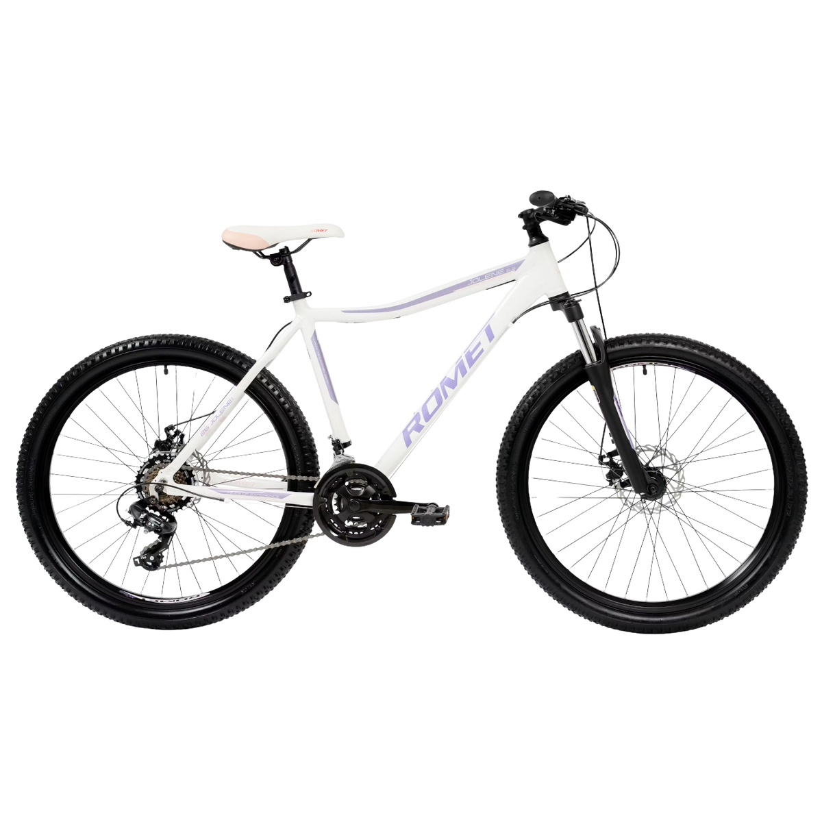 Damcykel ROMET Jolene 6.2, 26" 19" L, vit-lila