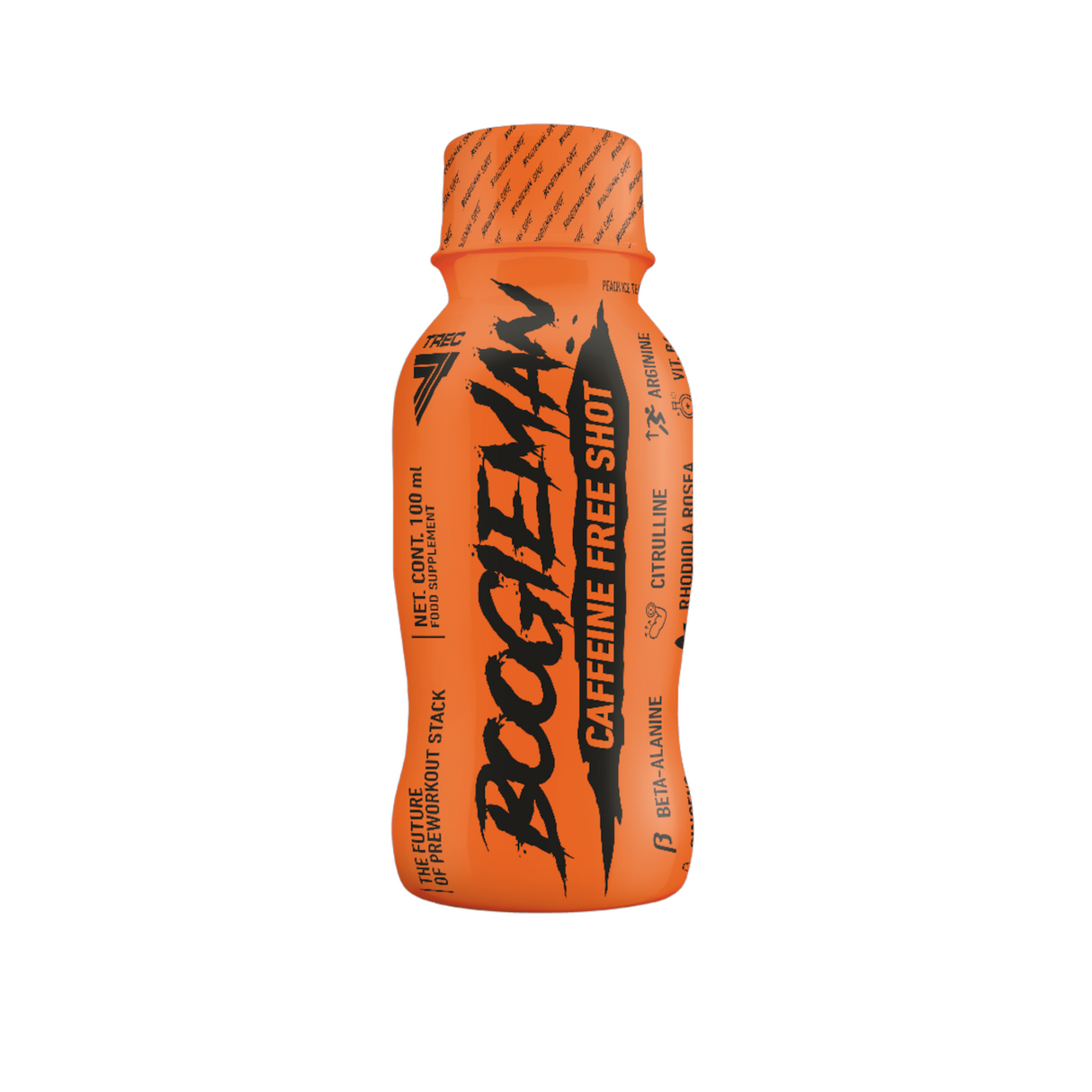 Koffeinfri shot TREC Boogieman Shot Caffeine Free 100ml, Ice Tea Peach