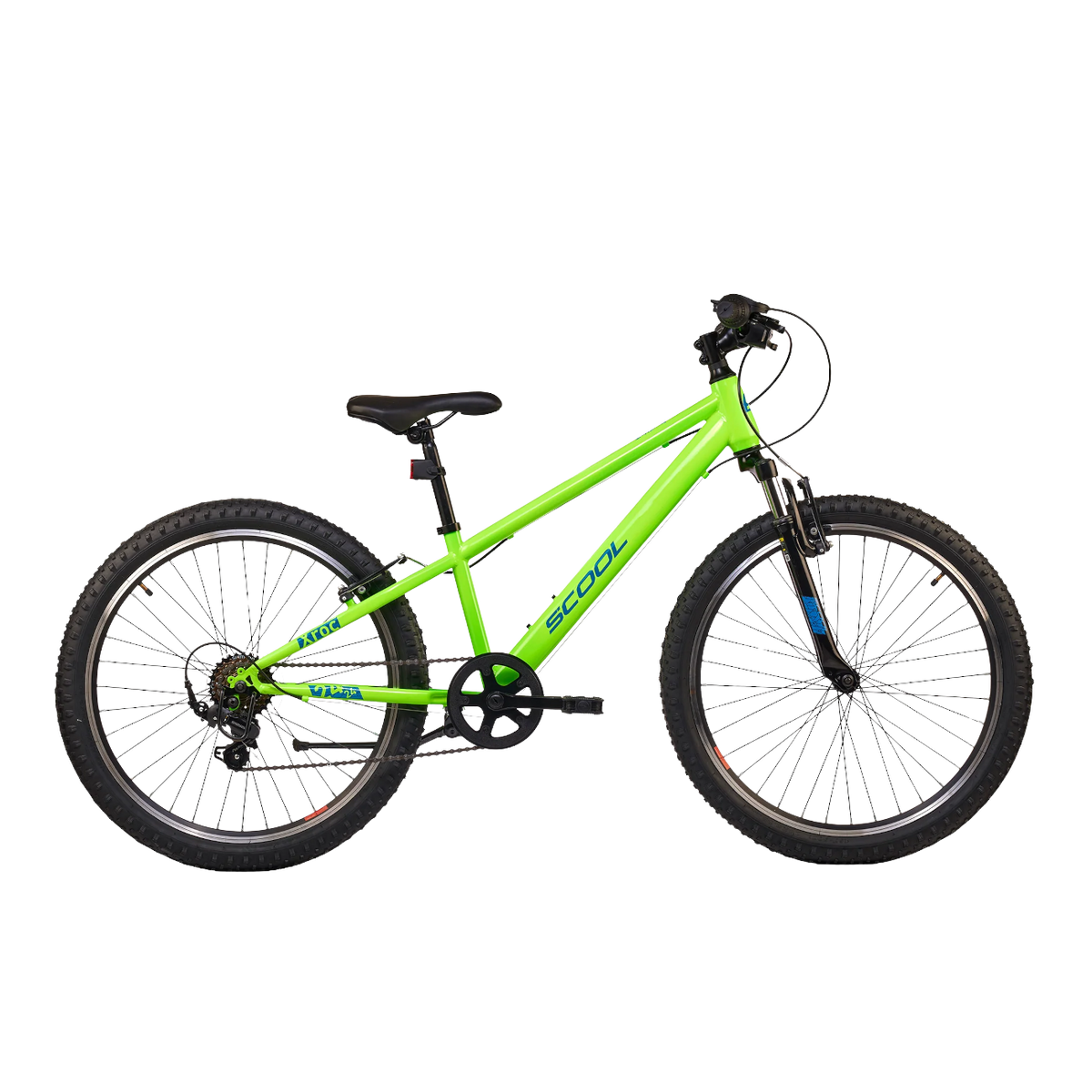 Børnecykel S'COOL Xroc, 24" Neon Grøn/Ocean